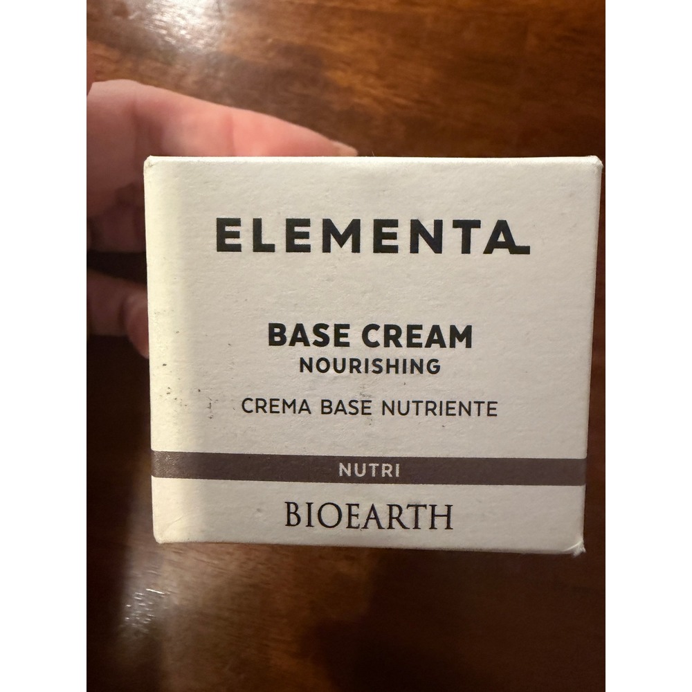 Bioearth Elementa Base Cream Nourishing 50ml Shea Butter Vegan Skincare Italy
